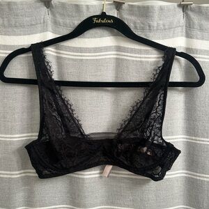 Victoria's Secret Black Lace Plunge Bra